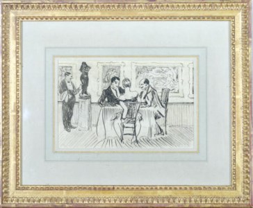 At the table