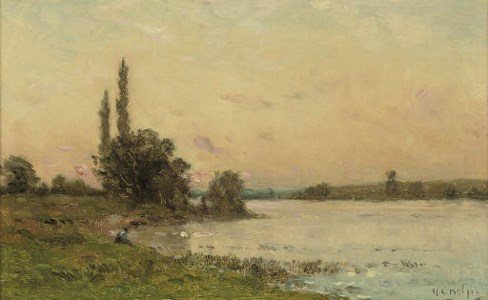 Washing clothes at dusk
