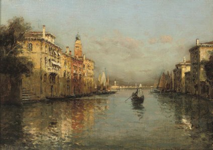 A gondola on the Grand Canal
