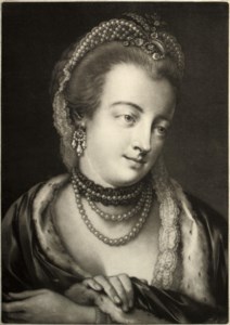 A Fashionable Lady with her right hand on left wrist, from Life-sized Heads , second series