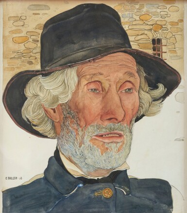 Le vieux sonneur, Claude Antoine à Savièse, 1908