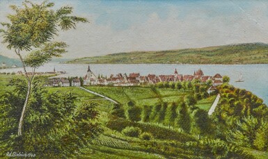 Blick auf Steckborn und Mammern, 1940