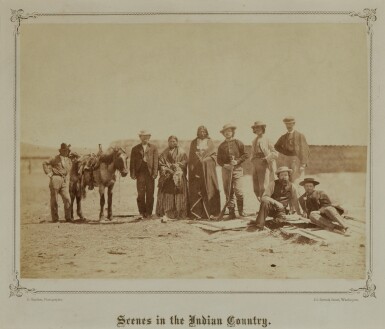 Ogalalla Sioux Indian with His Wife, Fort Laramie, Wyoming