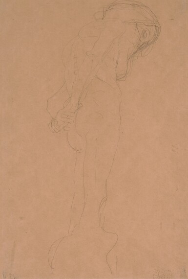 Gebeugter nackter Greis nach rechts (Naked Old Man Bent Over to the Right) 