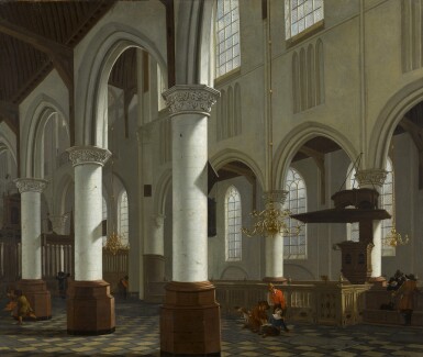 View of the interior of the New Church, Delft