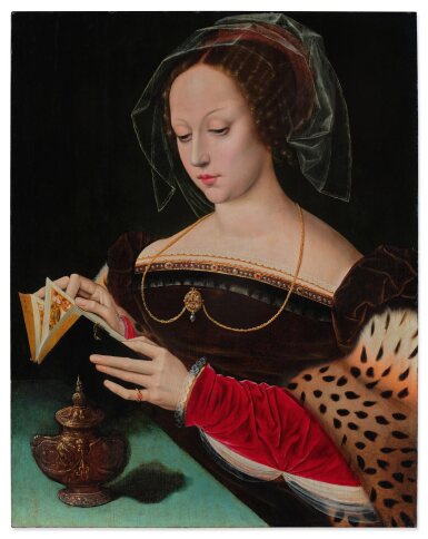 Ambrosius Benson, Saint Mary Magdalene Reading an Illuminated Manuscript