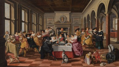 DIRCK HALSAND DIRCK VAN DELEN, Merry Company in a Palatial Interior