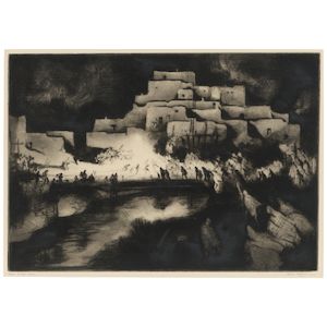 Gene Kloss (1903-1996); Pueblo Firelight Dance;