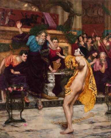 The Greek Runner Ladas Falling Dead as he Goes to Receive his Crown at Olympia