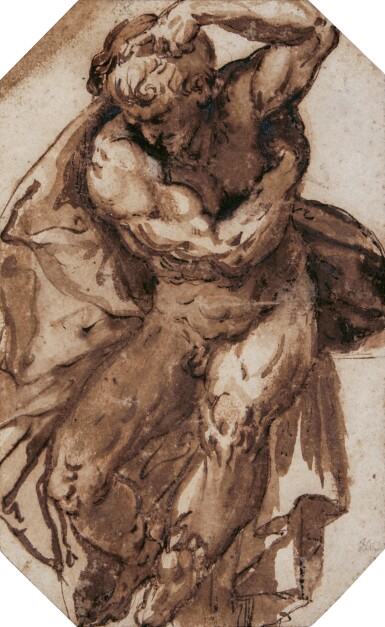 Study of a seated male nude