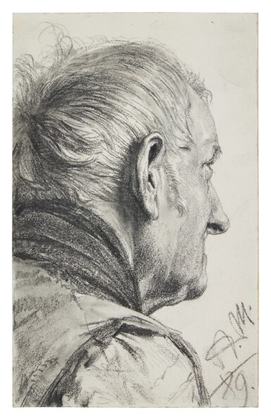 An Old Man with His Head Turned Away