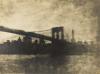 Brooklyn Bridge at dusk. Circa 1910