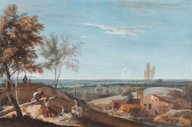 A landscape with a windmill | Paysage au moulin