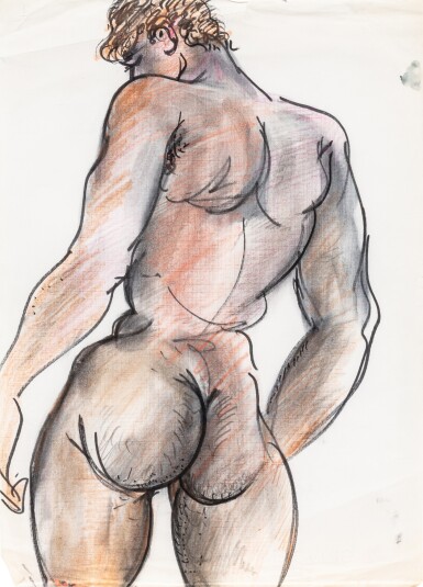 Male back nude, circa 1985