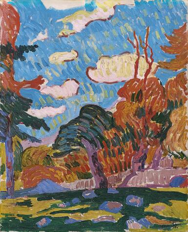 Giovanni Giacometti, Paesaggio sole (Agn) (Sommer im Wald)