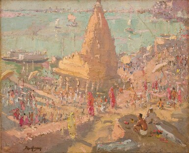  Adrien-Jean Le Mayeur de Merprès 勒邁耶 | At the Ganges  恆河