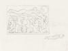 Group of four pencil drawings