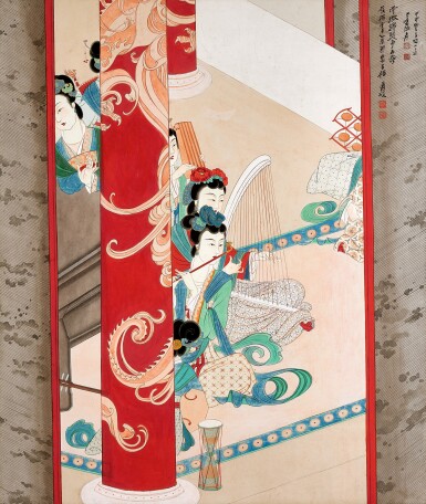 Zhang Da Qian, 張大千　按樂圖 | Zhang Daqian, Musical Performance