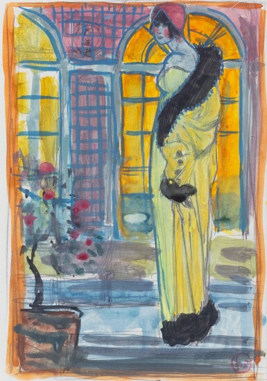 Elégante dans une orangerie