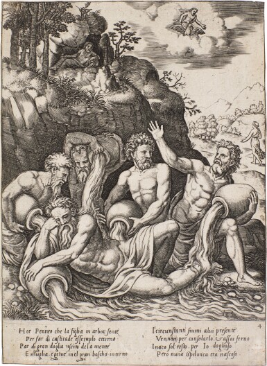 River Gods Consoling Peneus for the Loss of his Daughter, Daphne (Bartsch XV.198.22)
