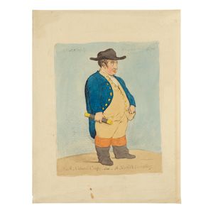 James Gillray (British, 1756-1815) A natural crop -alias-a Norfolk dumpling; For improving the Breed Two etchings with hand-colouring, 1791-96, on laid paper, published by Hannah Humphrey, London, with margins, and trimmed to the image, respectively, unframed (2)Plate 180 x 140mm (7 1/8 x 5 1/2in)Sheet 223 x 147mm (8 3/4 x 5 3/4in)