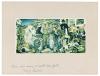 DIEGO. Reproduction of his 1954 painting, Glorious Victory, Signed and Inscribed, "For my friend, the poet Asa Zats," in Spanis