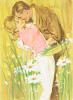 Romance in a field of daisies