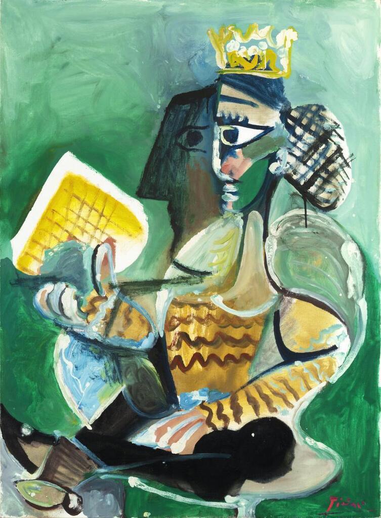 Pablo Picasso, Femme assise à la galette des rois