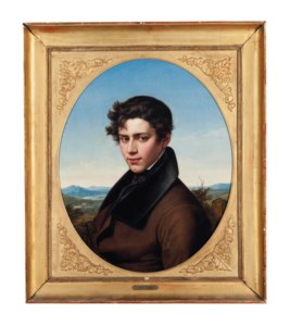 Portrait of a gentleman in a lake landscape