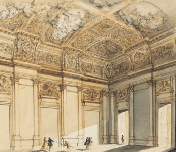 The interior of a palace