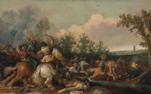 A cavalry skirmish