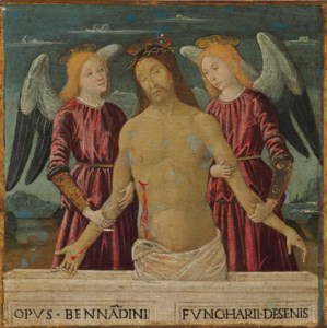 Christ supported by two angels
