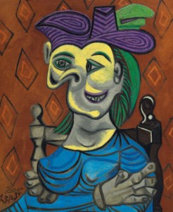 Pablo Picasso, Femme assise, robe bleue