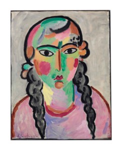 Alexej von Jawlensky, Das blasse Mädchen mit grauen Zopfen