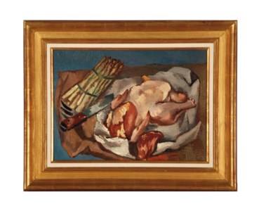 Still life with Asparagus and Chicken