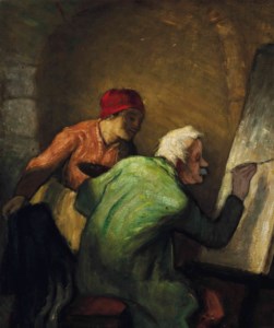 The artist at his easel