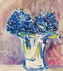 Violets in a Vase