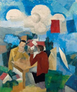 La conquête de l'air, avec deux personnages