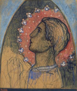 Tête de saint ou Saint sous une ogive