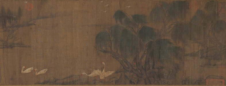 ZHAO LINGRANGAS CATALOGUED IN SHIQU BAOJI, Willows and Geese