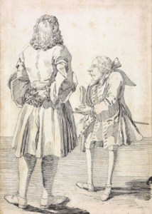 Monsieur de Fontenelle, seen from behind, and Abbé Le Blond