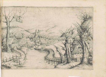 Landscape with a winding wooden Bridge (Schwarz, B. 76; Holl. 48)