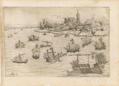 Jonah and the Whale on a Lake with Sailing Vessels (Sch., B. 75; Holl. 2)