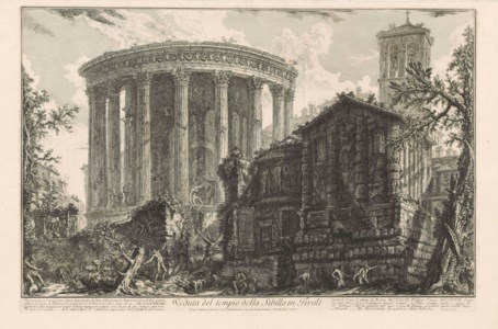 Veduta del Tempio della Sibilla in Tivoli, from: Vedute di Roma (Hind 61; Wilton-Ely 194)