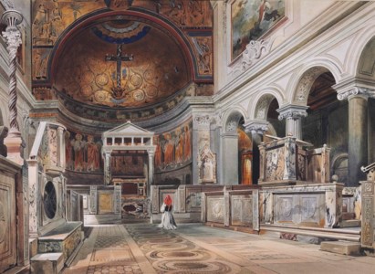 The interior of the Church of San Clemente, Rome
