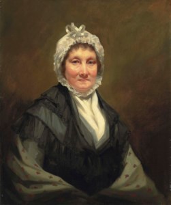 Portrait of the Hon. Mrs. King, of Dunira, half-length, in a black dress and a grey shawl, with a white bonnet