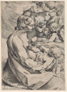 Madonna and Child with Angels (Bartsch 2; Bohlin 3)