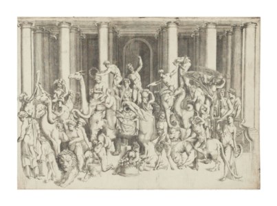 Bacchus and Ariadne on a Triumphal Chariot (Bartsch 32)