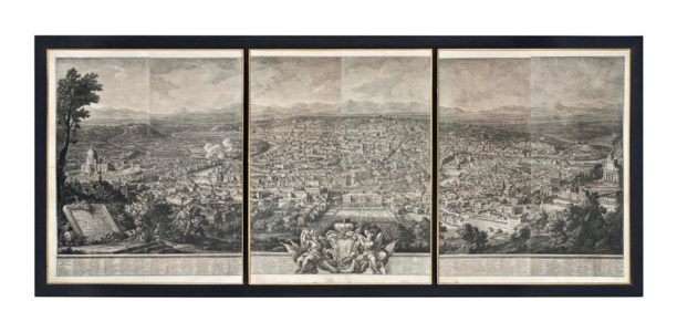 Prospetto del 'Alma Cittá di Roma visto dal Monte Gianicolo