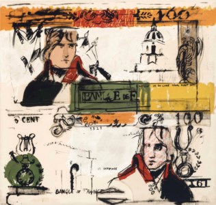 Double French Money, from Four on Plexiglas